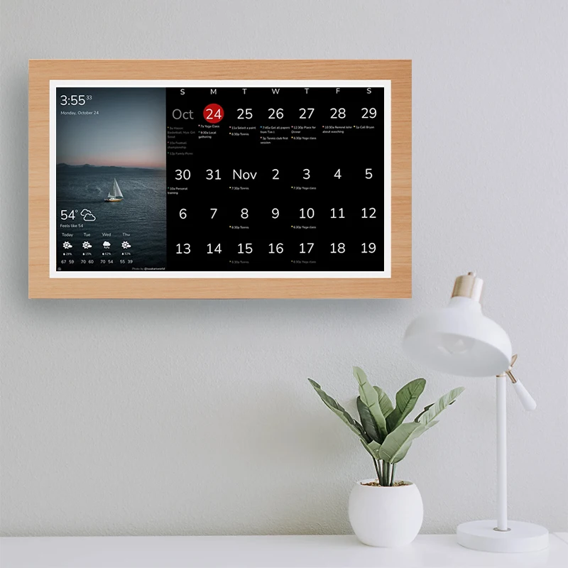 Factory Smart Home Digital Photo Frame Slideshow Digital Signage Clock MP3 AVI RK3588S2 Wall Mount WiFi 6 Android 13 Tablet