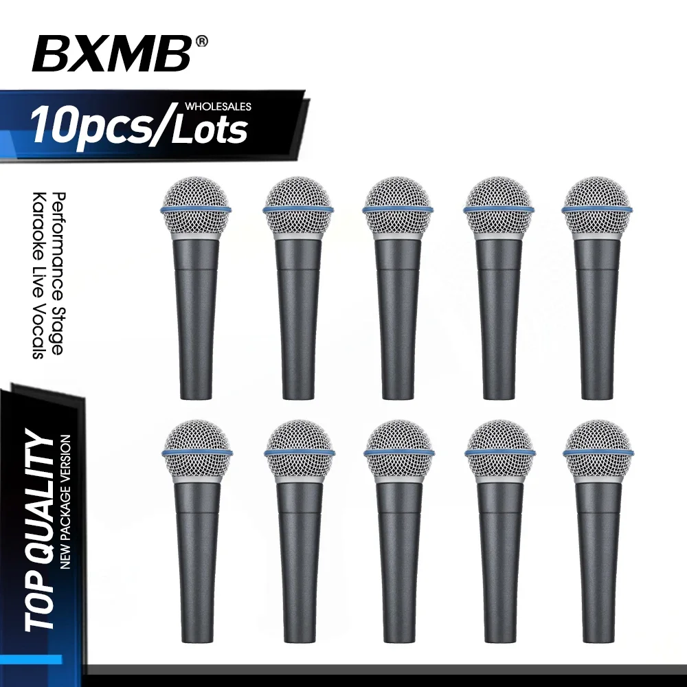 10pcs/lot Wholesales Top Quality Professional Wired Microphone Dynamic Handheld Mic for Performance Live Vocals Karaoke Stage