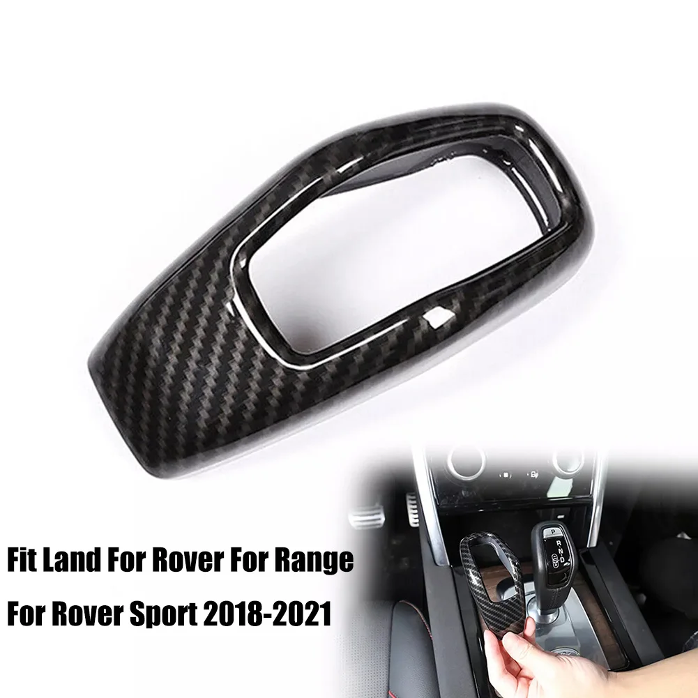 

1PC Carbon Fiber Car Gear Shift Knob Cover Trim Shifter Lever Panel For Land Rover For Range Rover Sport 2018-2021