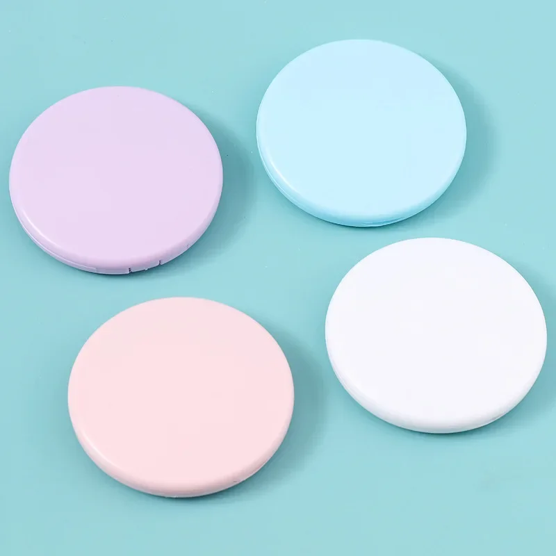 Round Folded Double Sided Mirror Wholesale Cute Mini Clamshell Student Portable Dressing Pocket Diy Small Mirror