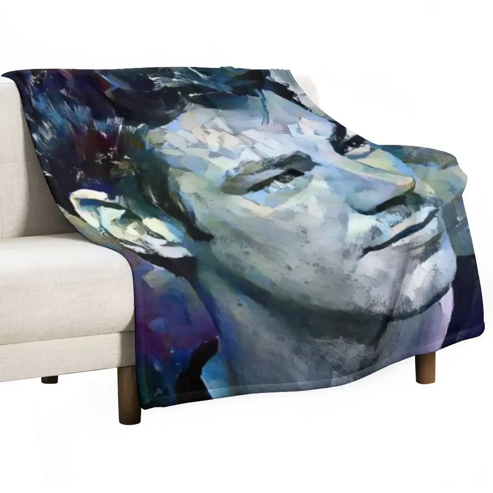 Grant Gustin Portrait Painting Throw Blanket heavy to sleep blankets ands Soft Beds Blankets