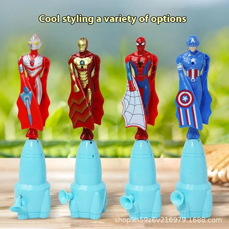 Ultraman Iron Man Captain America Spider-Man Flying Toy String Flying Toy Outdoor Bamboo Dragonfly Toy Children'S Gift