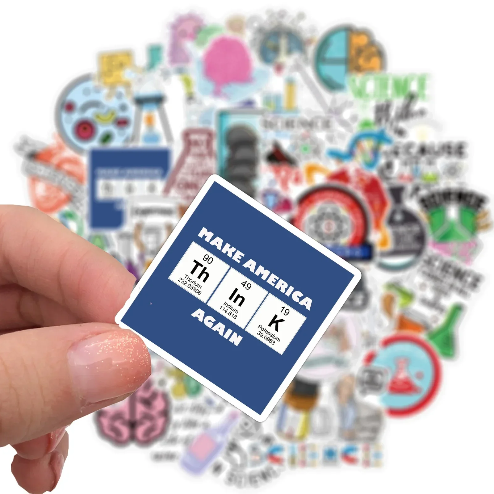 ملصقات العلوم 50/100 قطعة الكيمياء الفيزياء الحيوية العلوم الفصول الدراسية الديكور مدرسة المعلم طالب تجربة ملصقات