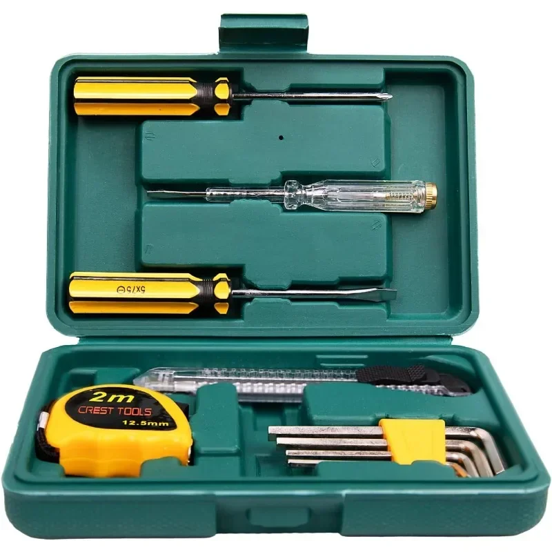 

11Pcs Household Repair Hand Tools Set with Screwdrivers Wrench with Case Home Combination Tools Box Hardware Tools Accessories