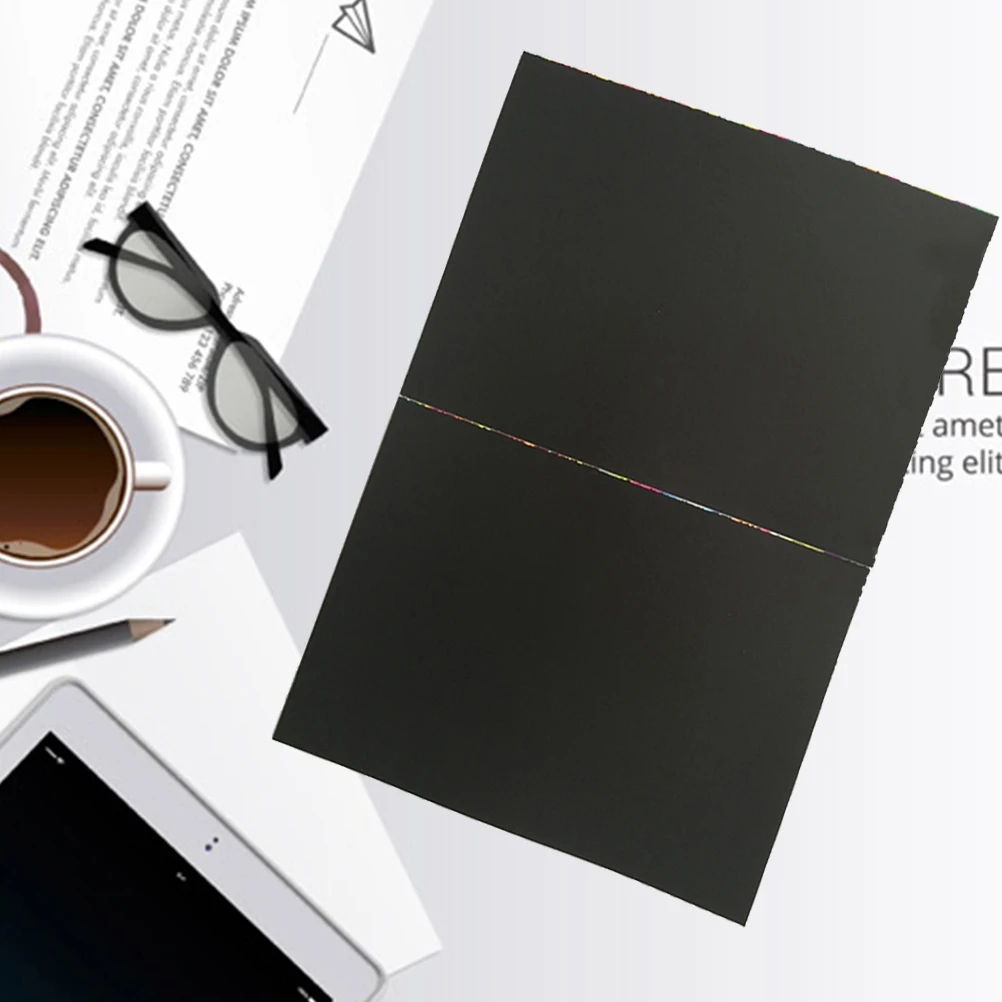 4 عبوات من ورق الخدش الورقية للأطفال، رسم قوس قزح، كتاب جرافيتي أسود صغير للأطفال