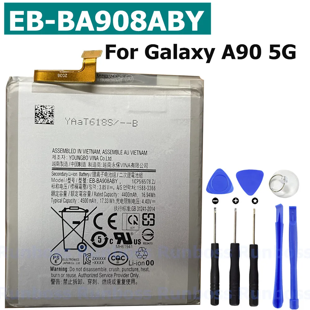 

Новый сменный аккумулятор EB-BA908ABY 4500 мАч высокого качества для мобильного телефона Samsung Galaxy A90 5G A908 A908B A908N