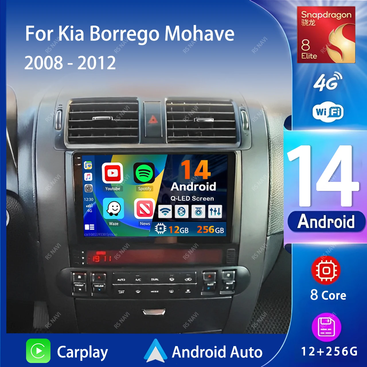 

Android 14 Carplay Auto 2K Screen Car Radio Multimedia Video Player For Kia Borrego Mohave 2008 - 2012 2din DSP Autoradio Stereo