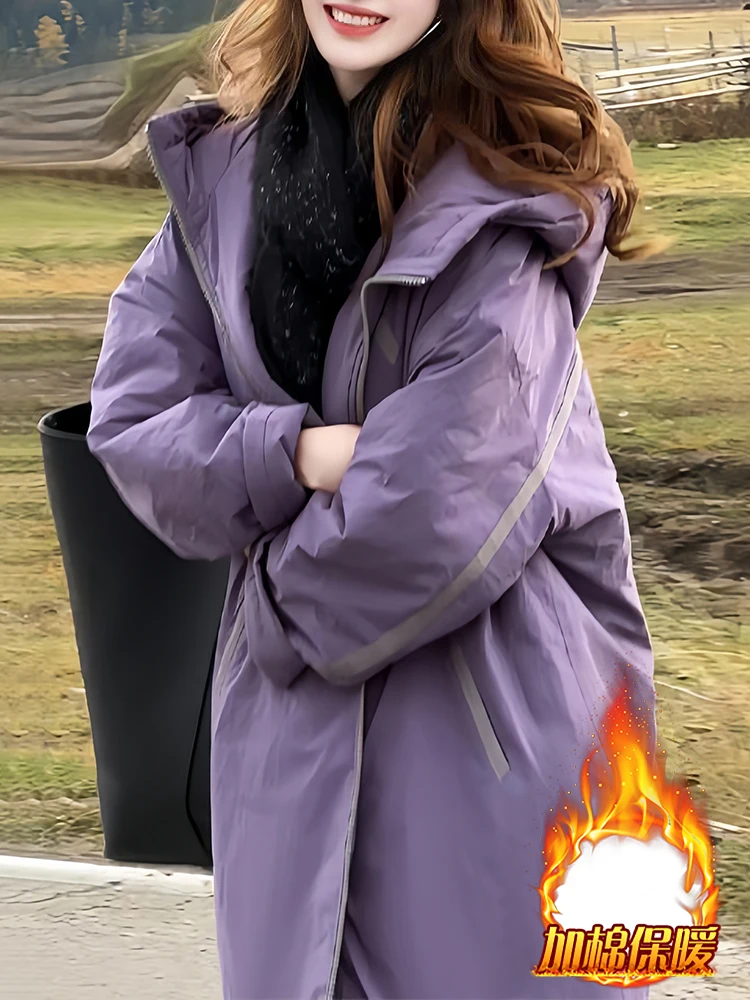 

Зимняя утепленная хлопковая куртка на флисовой подкладке для женщин, теплая рабочая одежда, байкерская куртка, короткий размер, корейская версия, для повседневной носки, модная