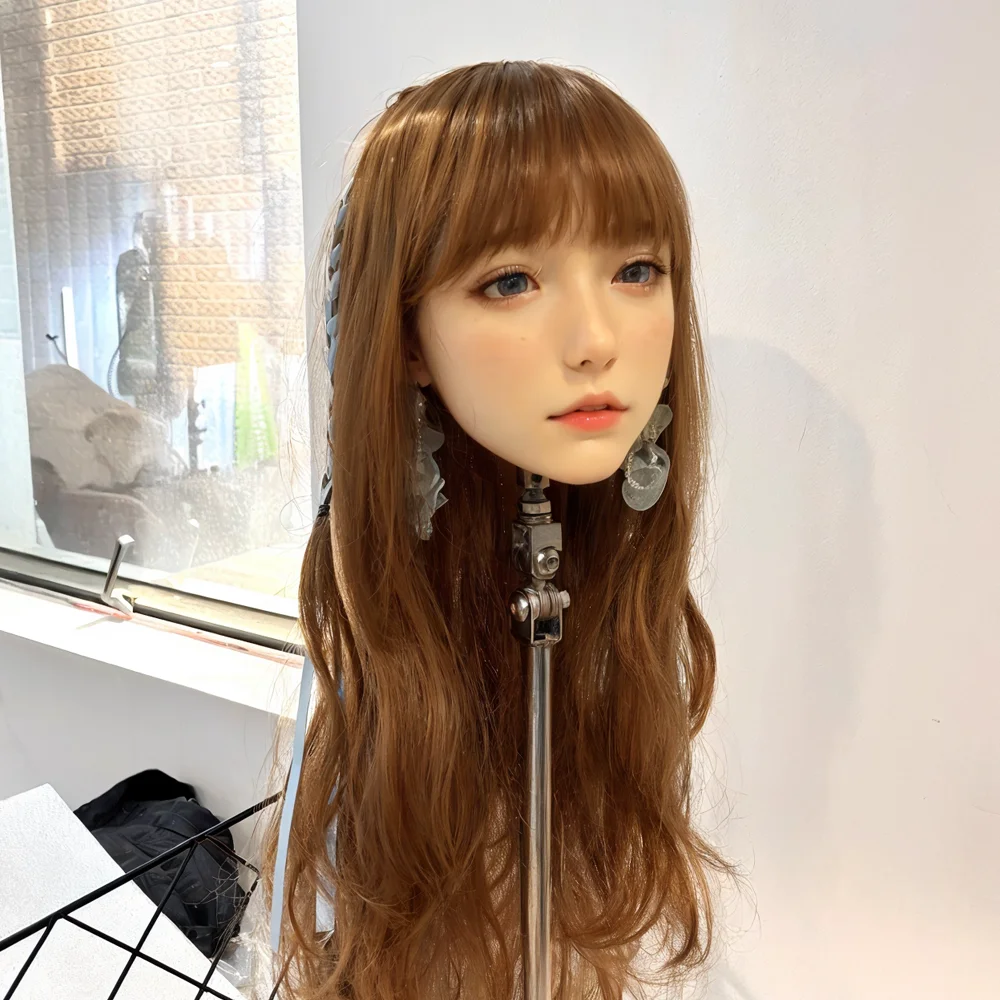 نموذج رأس أنثى مثير للغاية، مادة TPE، يمكن بيعه بشكل منفصل كشعر مستعار، لعبة رجالية للبالغين، مناسبة لكل من الرجال والنساء، Sotf