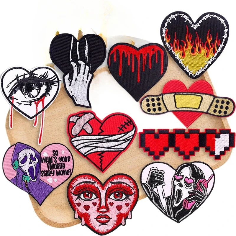 20pcs/Lot Luxury Anime Embroidery Patch Love Blaze Ghost Hat Shirt Bag Clothing Decoration Accessory Craft Diy Applique