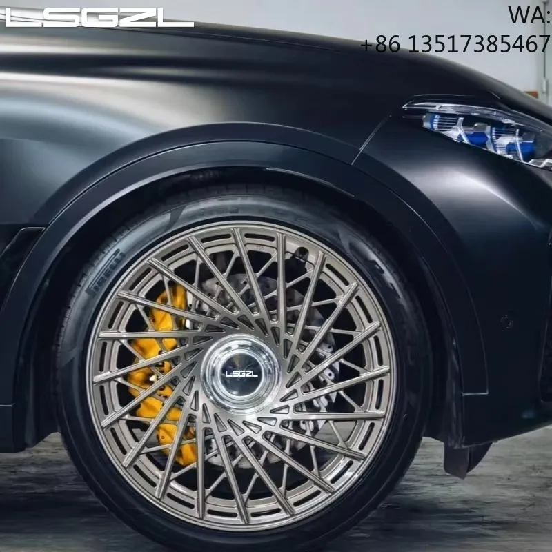 Custom 1-Piece Forged Mesh Design Alloy Rim 5x114.3 5x130 5x120 16-22 Inch Wheels for BMW X1 X2 X3 X4 X5 X6 X7