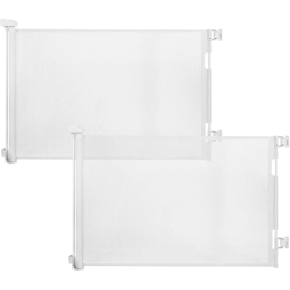 2 Pack Retractable Baby Gate,Mesh Baby Gate or Mesh Dog Gate,33