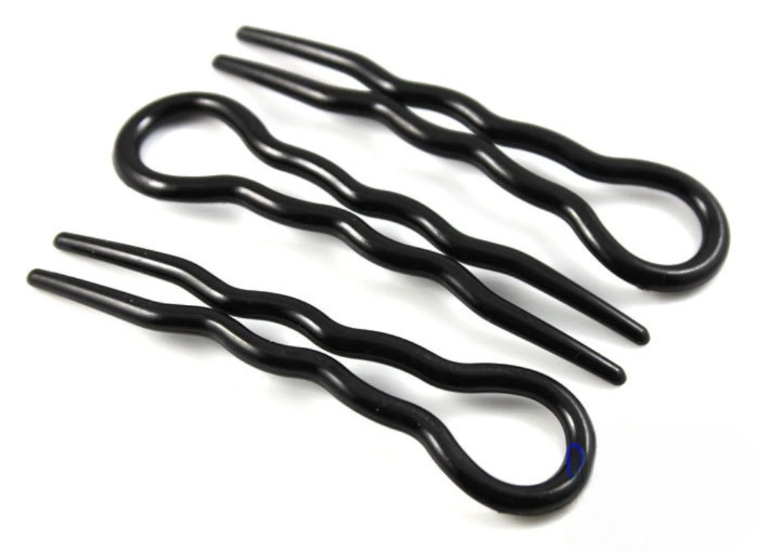 3pcs/set Simple U Shape Hair Clips Bobby Pins for Women Plastic Bobby Pins Barrettes Bridal Hair Accessories for Women Hair Bun