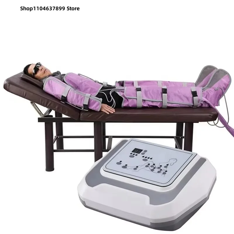 Pressotherapy Machine Purple Lymphatic Massage Device Arms Shoulders Belly Legs Waist Air Compression Foot Pump High-precision