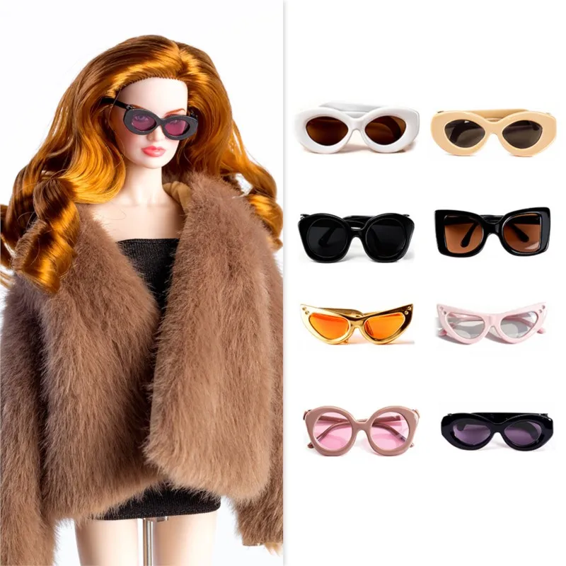 Original Design Cool Girl Fashion Glasses 30cm Supermodel Doll Jewellery Accessorie Sunset Amber Glasses For 1/6 FR FR2 Doll Toy