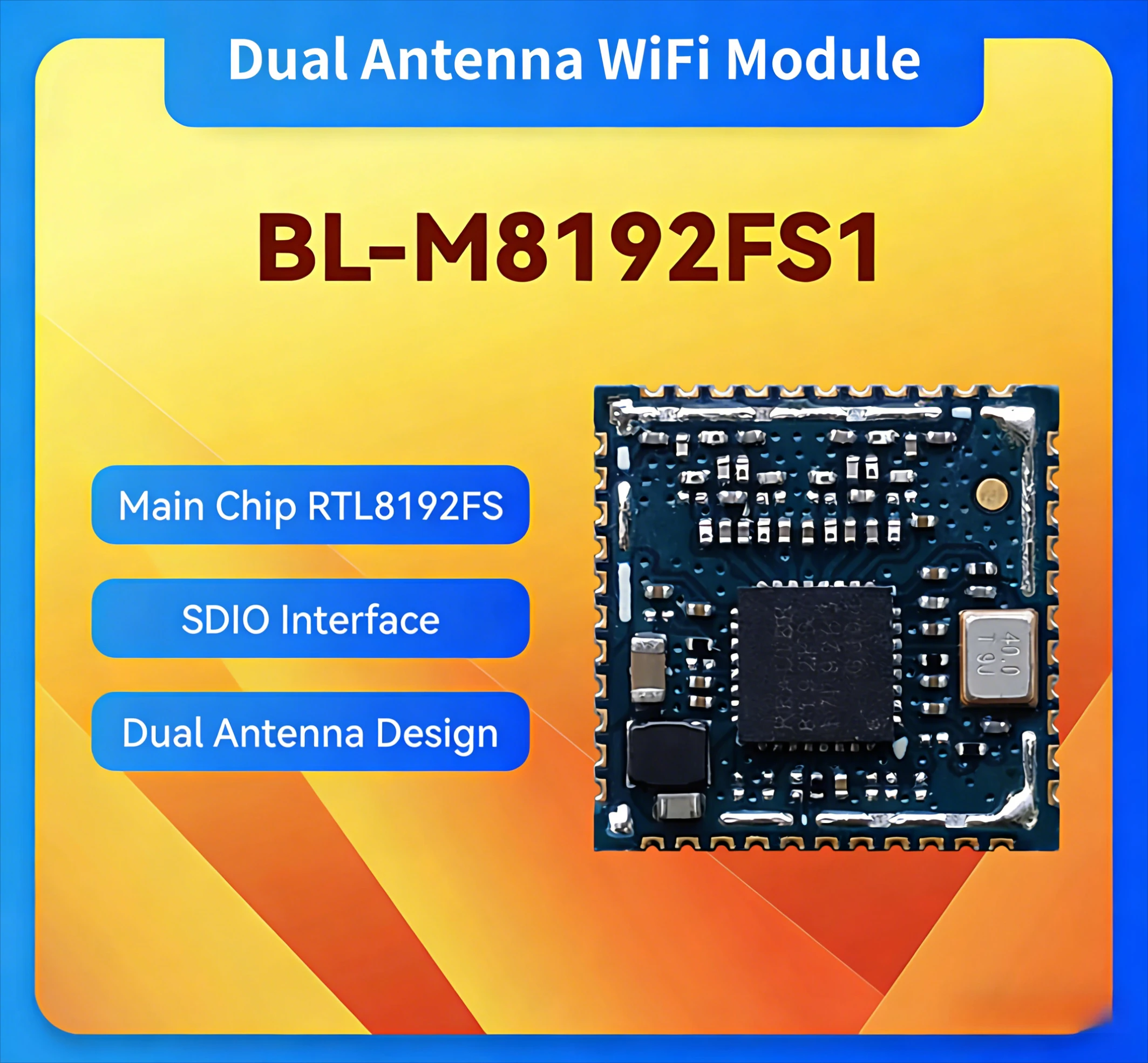 BL-M8192FS1 WiFi Module with Realtek RTL8192FS Chip 300Mbps Dual Antenna Wireless Video Transmission & Screen Casting Module