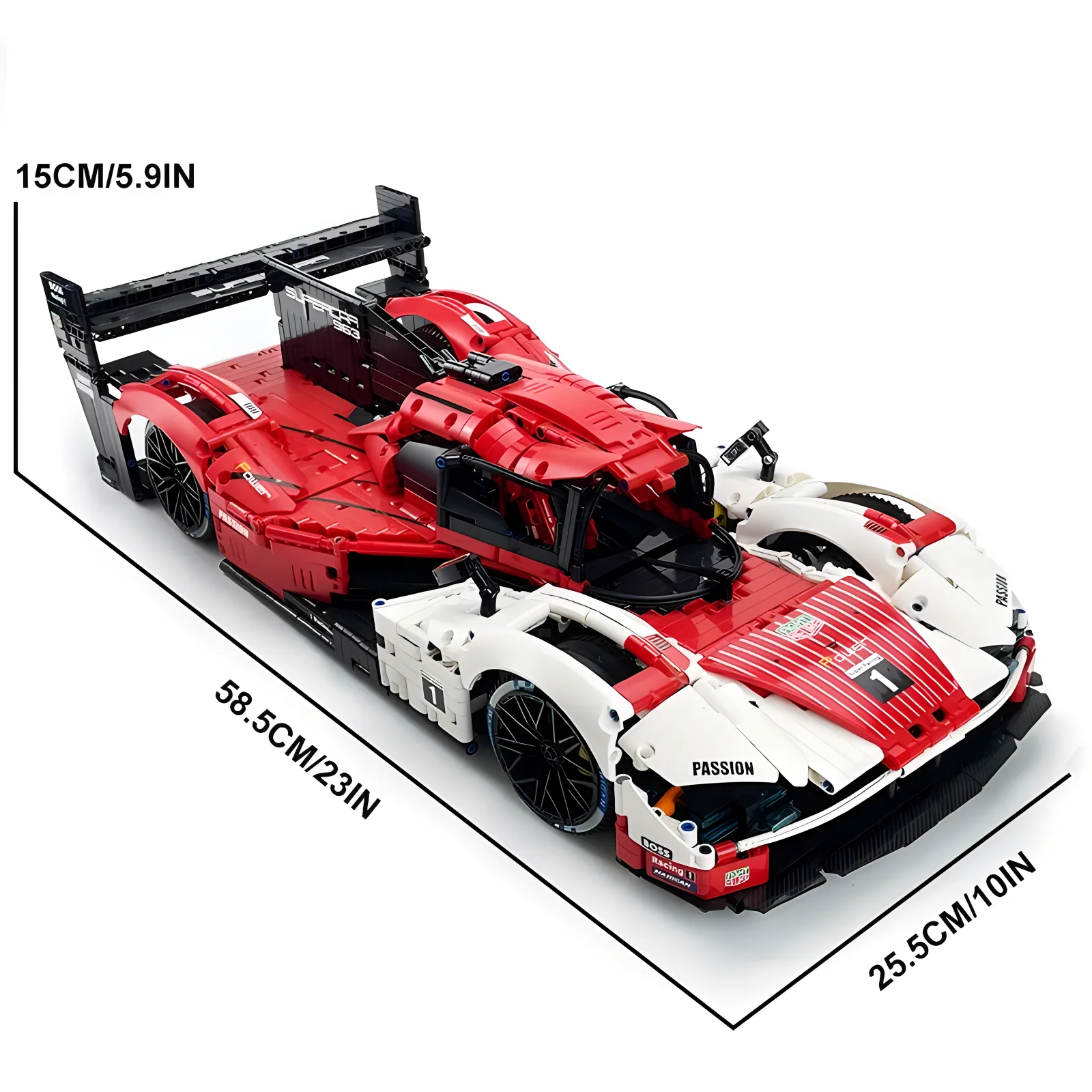 Guly 10615 Moc-963เทคนิคซุปเปอร์สปอร์ตคาร์อิฐบล็อกตัวต่อของเล่นเกมปริศนารถสำหรับผู้ใหญ่วันเกิดของเด็กผู้ชายของขวัญ