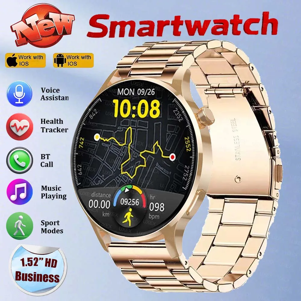

2026 New Bluetooth Call Smart Watch Men GPS Outdoor Sports Fitness Model Health Heart Rate Monitor Smartwatches Watches Classic