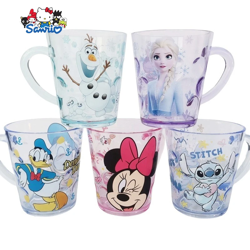 

Anime Disney Gargle Cup Mickey Mouse Kawaii Children Portable Student Dormitory Cute Cartoon Anti-Fall Toothbrush Kids Cup