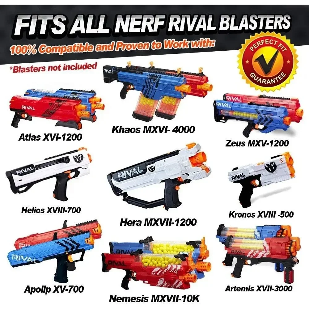 EVA Foam Colorido Recarga Bolas para Crianças, Espuma EVA, Macio, Bala para Nerf, Rival, Zeus, Apollo, Brinquedos, Presente de Natal