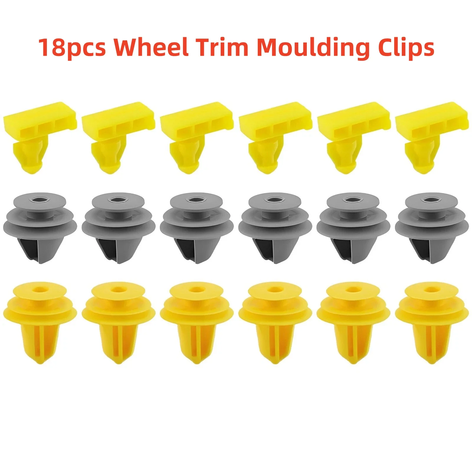 

18pcs Wheel Arch Trim Clips Fastener Set Front Exterior Accessories Flare Grey Plastic Car Accessories For Nissan Qashqai J11
