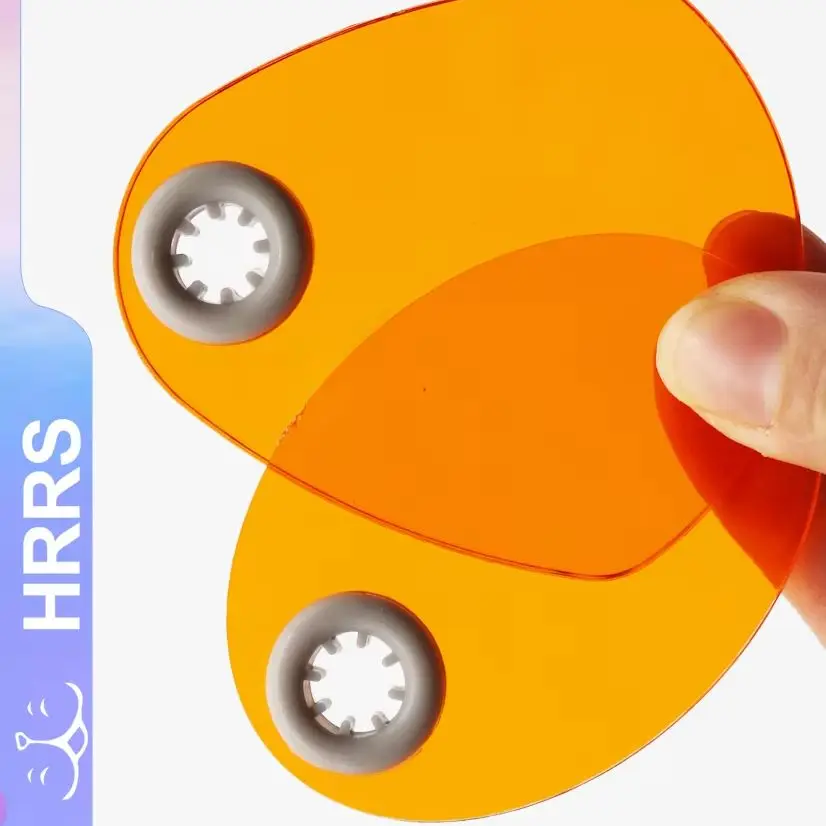 Dental Curing Lamp Shield Plate Curing Lighting Filter Shade Board Orange Color Ellipse/Smiellipse Light Hood