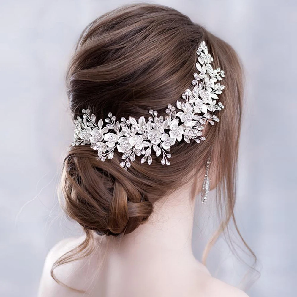 Itacazzo Bridal Accessories Exquisite Lace Up Hairband&Suitable for Women\'s Wedding, Birthday, and Party Pairs