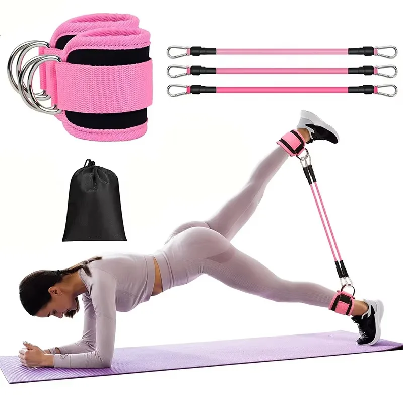 

6-Piece Ankle Resistance Band Cuffs for Hips and Legs Workout Booty Workout Equipment
