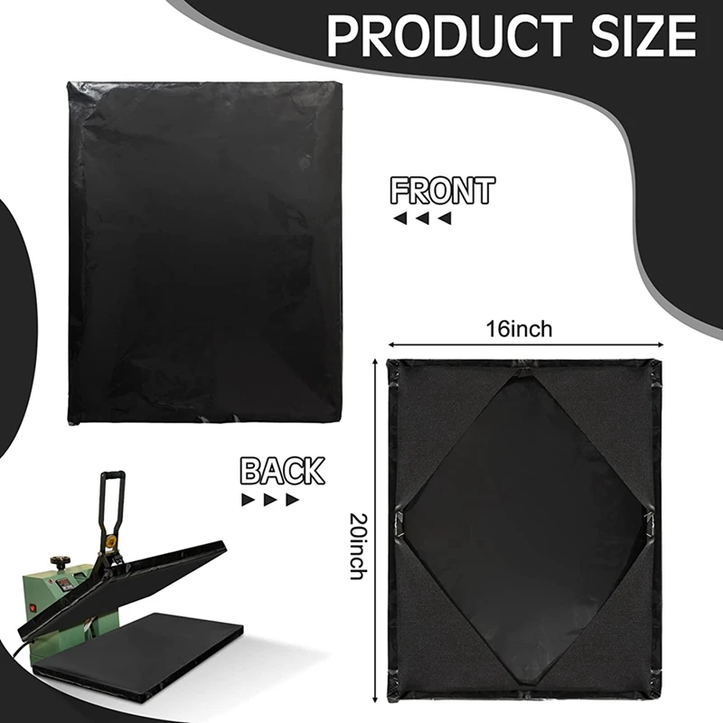 Heat Press Platen Wrap Cover, Heat Press, Placa de aquecimento, Capa protetora, Alta temperatura, Anti-Stick, 2pcs, 15x15In