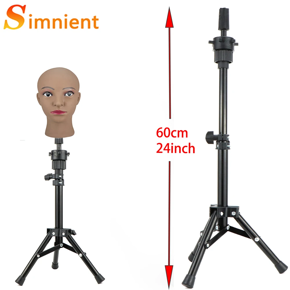 Nieuwe Kale Mannequin Hoofd Met Pruik Stand Adjustablestatief Ondersteuning Voor Pruiken Hair Extension Holder Pruik Maken Kit Gereedschap Accessoires