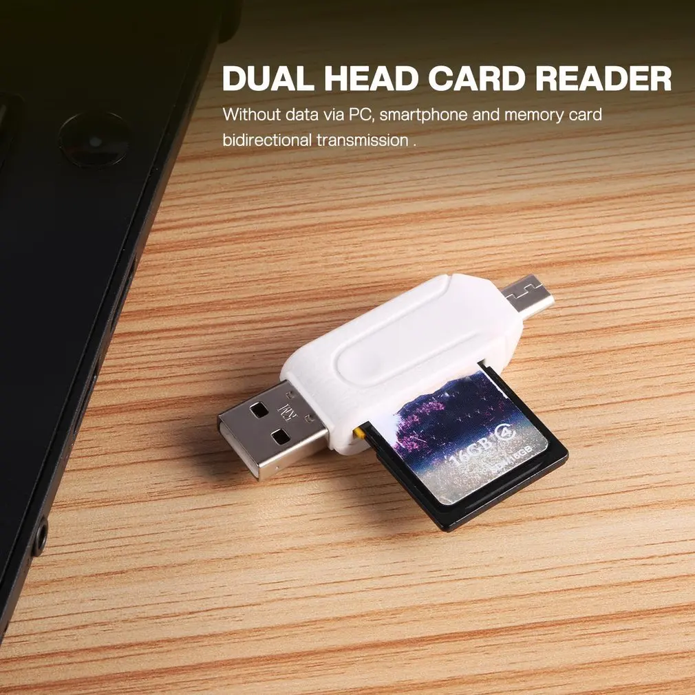 2 In 1 Typ-C & USB OTG Kartenleser High-speed USB 2,0 Universal OTG TF/SD für Android Computer Verlängerung Header Dropshipping