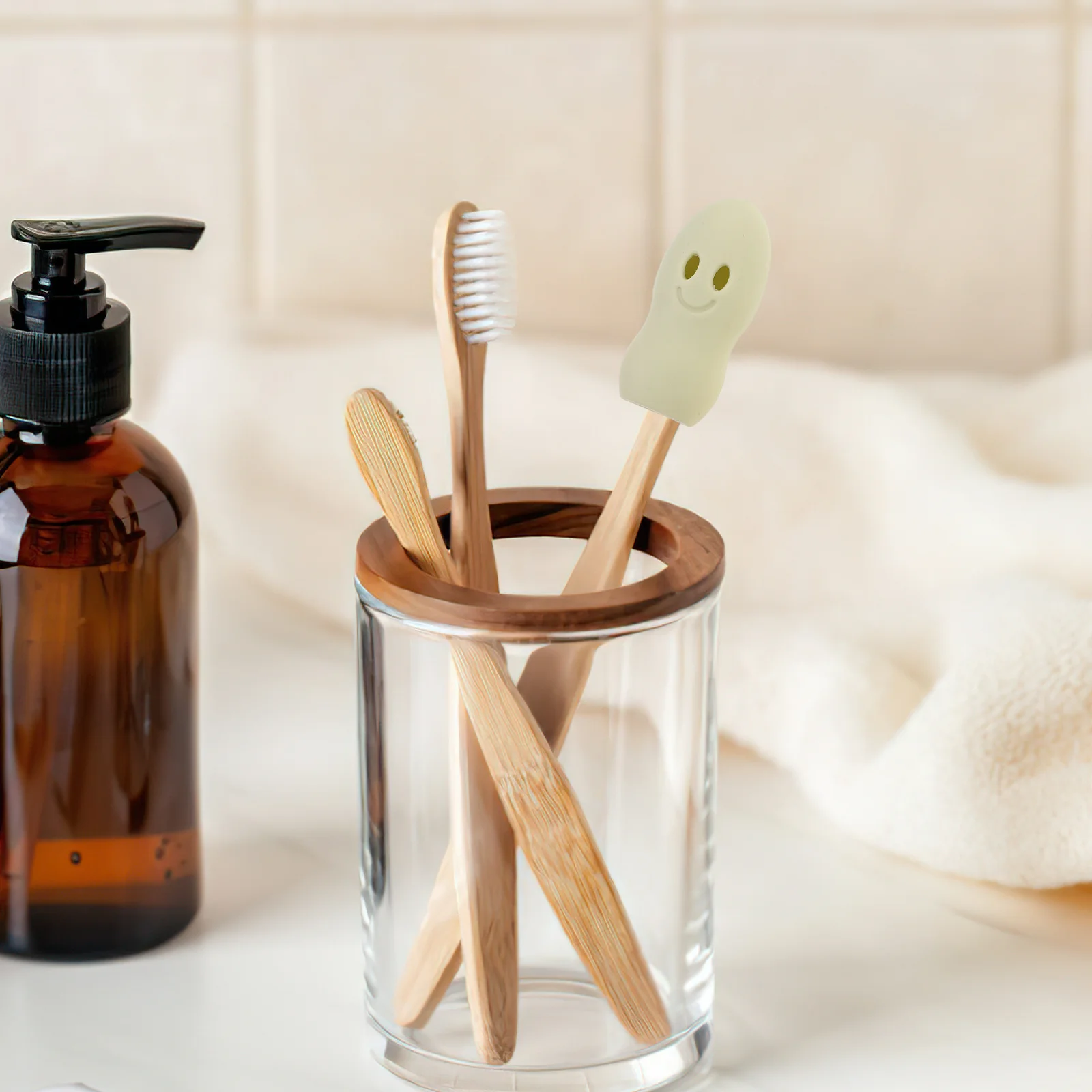 

4Pcs Toothbrush Cover Case Silicone Protective Cover for Travel Home Outdoor Camping Office Firm Fit Soft Flexible Material