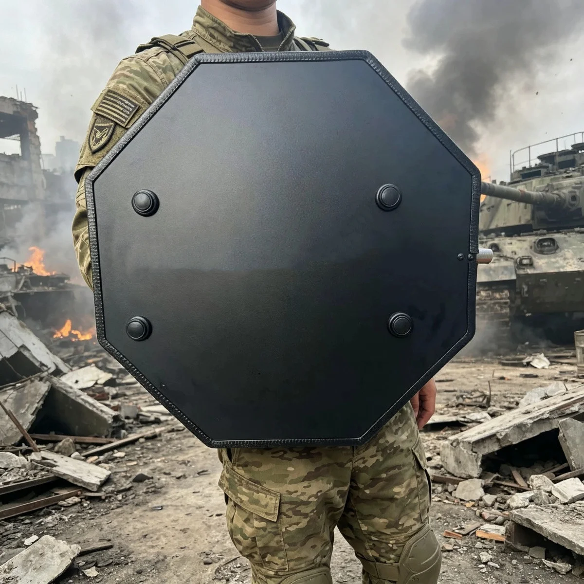 Diam 42CM Self Defense Shield Window Broken Wide Personal Security Protection Equipment Supplier Men Women Universal Octagon