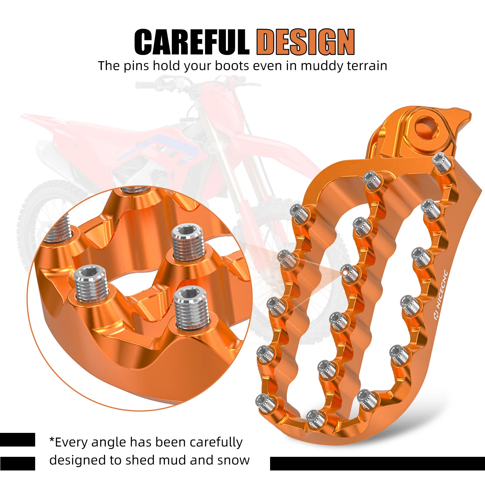 NICECNC For KTM 390 Adventure 2020-2024 Footrest Foot Pegs Pedals Lengthened Footpeg 6061 Aluminum - Image 6