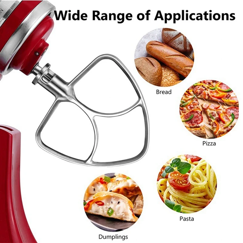 Mixer Aid Attachment Parts Accessories Fit For Kitchenaid 5 Quart Stand Mixer K5WW Wire Whip& 5K7SDH Dough Hook&Mixer Aid Paddle