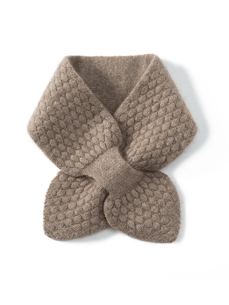 

Шарф Pure Camere, женский вязаный теплый корейский шарф, зимний теплый маленький теплый шарф с дырками, Thiened