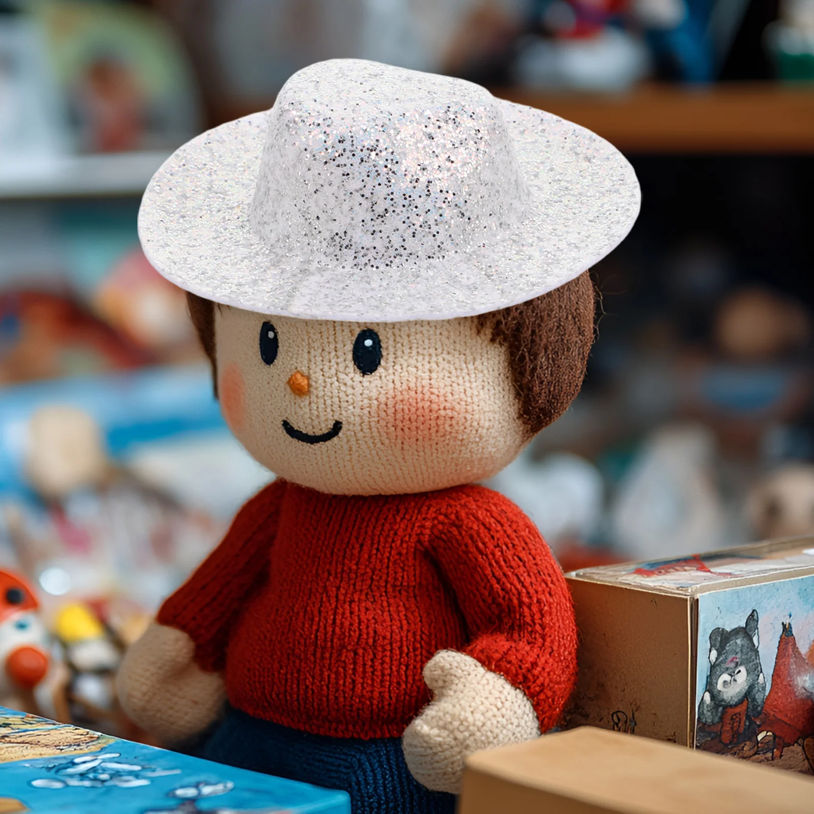 

6Pcs Shiny Mini Cowgirl Hats Tiny Western Accessories for Dollhouse Collections and Projects Tiny Cowboy Hat Hats