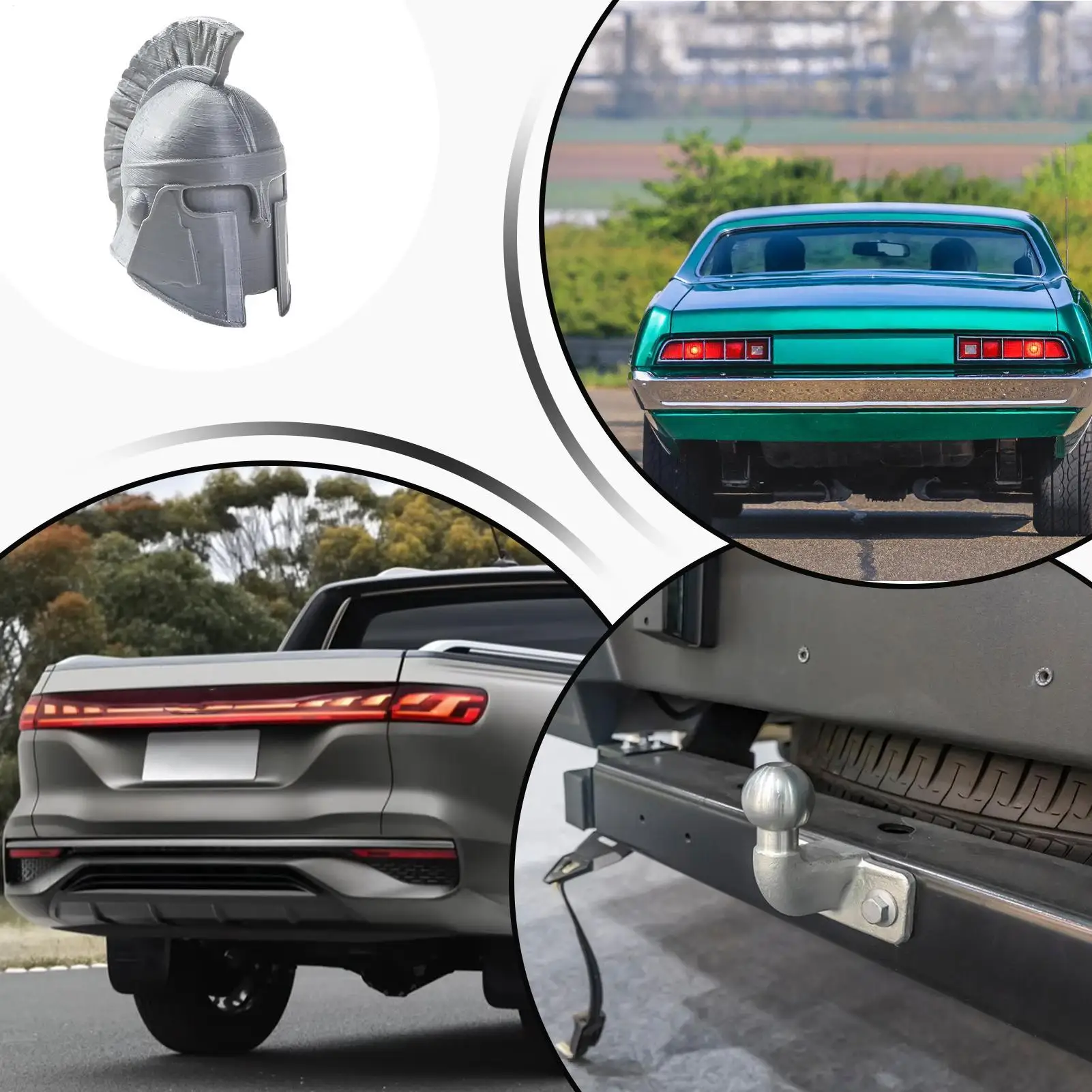 

Чехлы для фаркопа, 3D-печать, в форме гладиатора, внешний забавный приемник, трубка, штекер сцепного устройства для автомобилей, квадроциклов, лодок, грузовиков, буксировки автомобилей