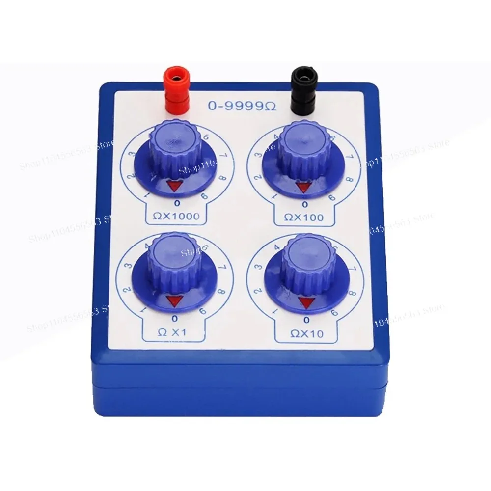 Portable Resistance Box 0-9999Ω Class I Precision Decade Resistor for Physics Lab Electrical Experiments Teaching