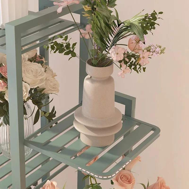 رف الزهور رفوف النباتات المعدنية شرفة غرفة المعيشة الطابق متعدد الطبقات رفوف النباتات اناء للزهور حديقة الأثاث Plantenrek FYPS