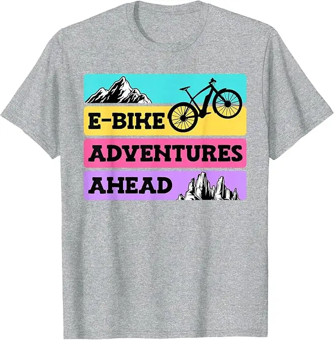 EBike-Fahrer: E-Bike-Abenteuer liegen vor Ihnen – Lustiges E-Bike-T-Shirt, Y2K Mountainbike-Fahrliebhaber-Grafik, Outdoor-Kleidung mit Spruch-T-Shirt – Detail 8