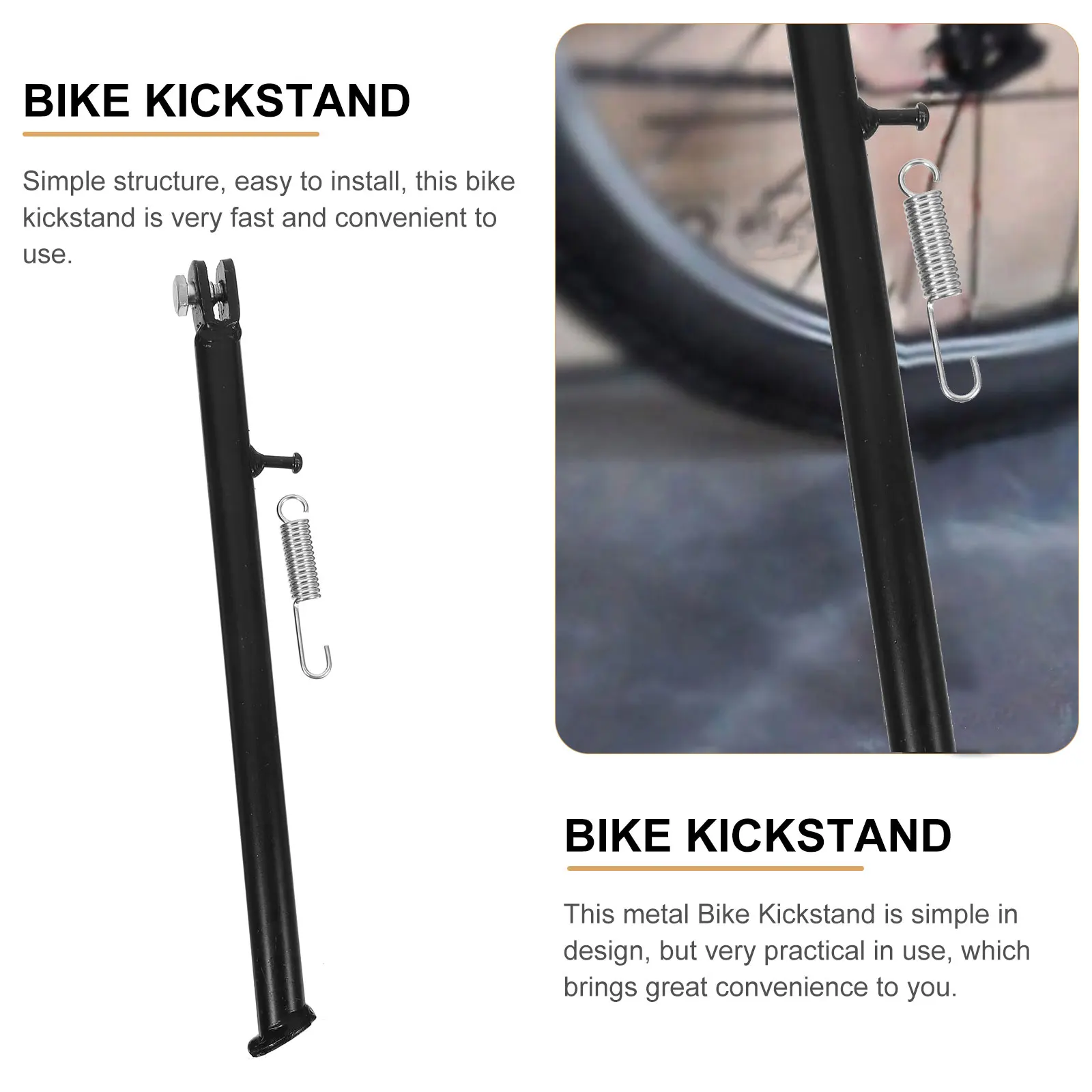 

Motorcycle Kickstand Replacement 50Cc-300Cc Universal Side Support Scooter Parts Metal Electric Kick Stand Accessories Durable