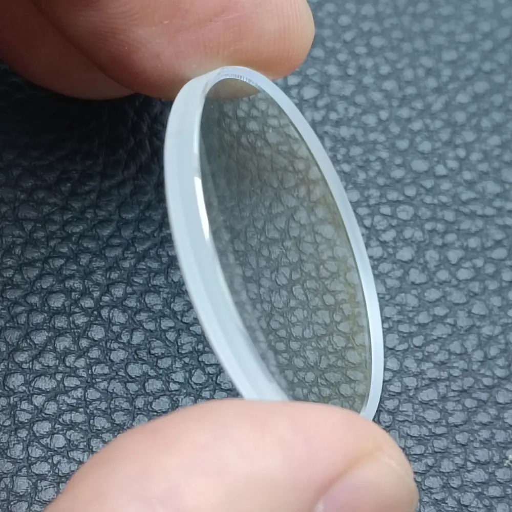 ساعة مزدوجة القبة زجاج بديل الياقوت ، سميك بأقطار ، 31 ، 5 ، دائرية ، شفافة