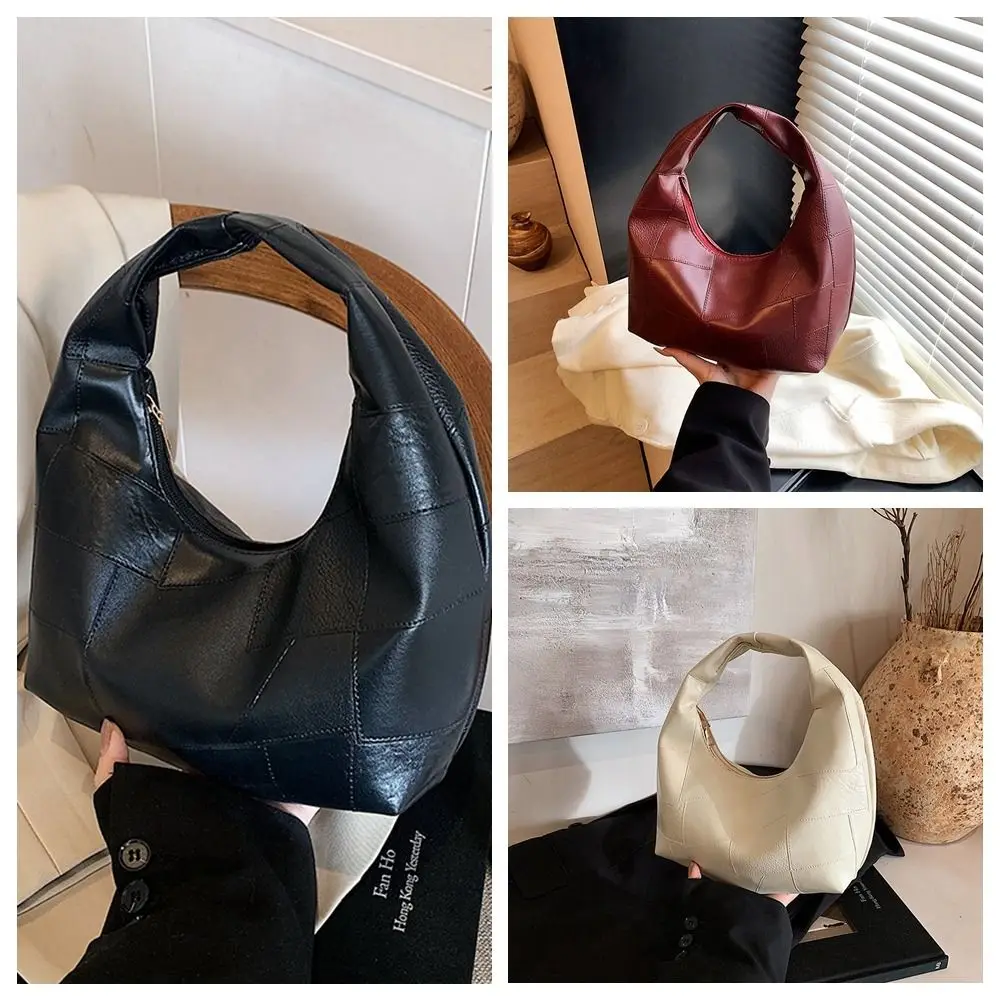 أزياء بو نسج حقيبة حمراء مبطن نمط بو الجلود حقيبة يد عصرية محفظة تحت الإبط حقيبة الهاتف المحمول #2