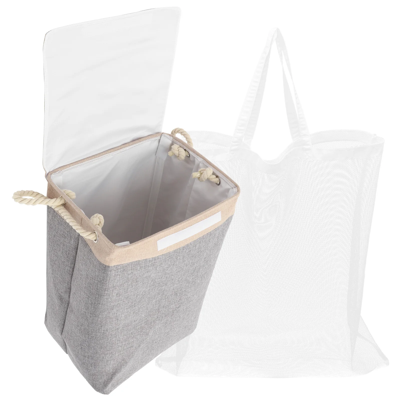 

1 set Folding Laundry Basket Foldable Clothes Baskets Mesh Hamper Collapsible Storage Dark Light Travel Bags Tall Hampers Large