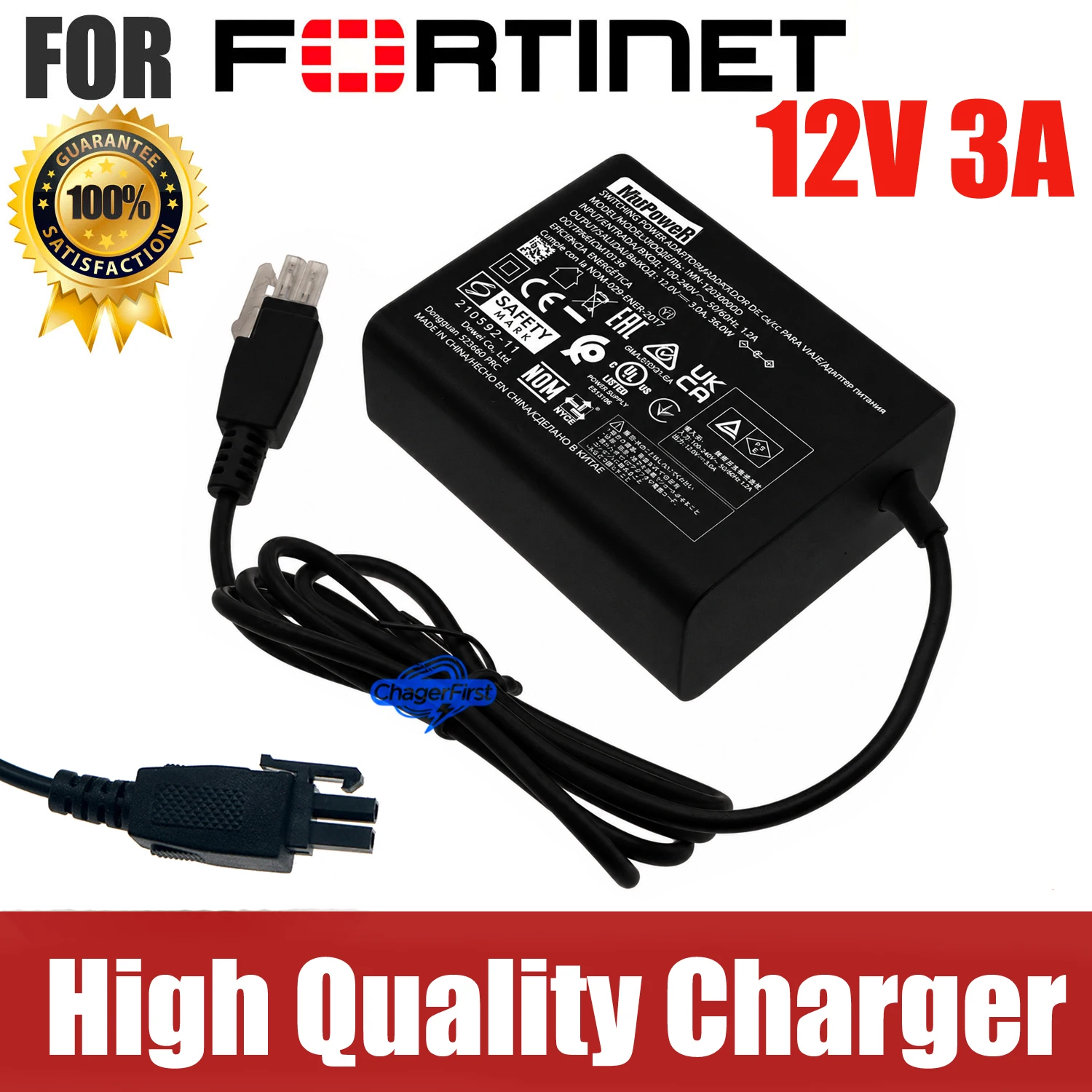 12V 3A AC Adapter FSP036-RAB FSP036-RBBN2 Charger for Fortigate Fortinet Firewall FG-60C 60D 90D 50E 60E 30E 80E Power Supply