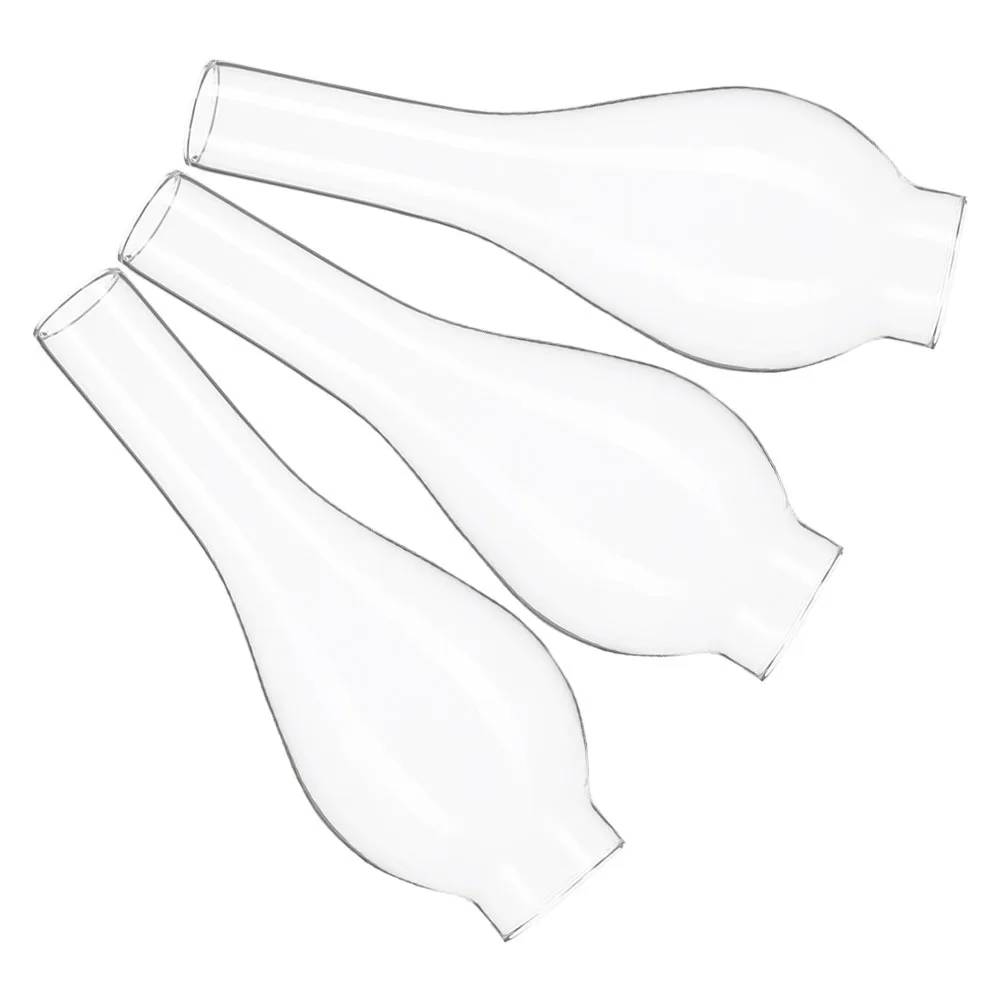 

3Pcs Clear Glass Lampshade for Oil Lamp Lamp Glass Shade Replacement Vintage Hurricane Chimney Suitable for Patio