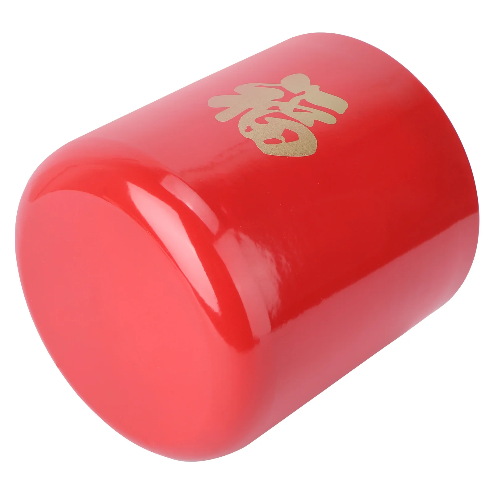 Red Fu Iron Flower Arrangement Container Chinese Chinese New Year Adornment New Year Decor For Home Wedding Party Unique Holder