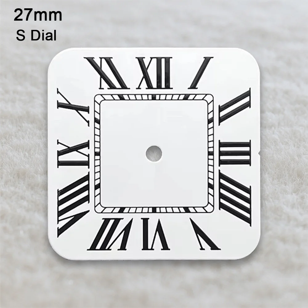 New 27mm S Logo Square Dial Fit NH35/NH36/4R/7S Japanese Movement Sunray/Matte High-Quality Dial Watch Modification Accessories view 4