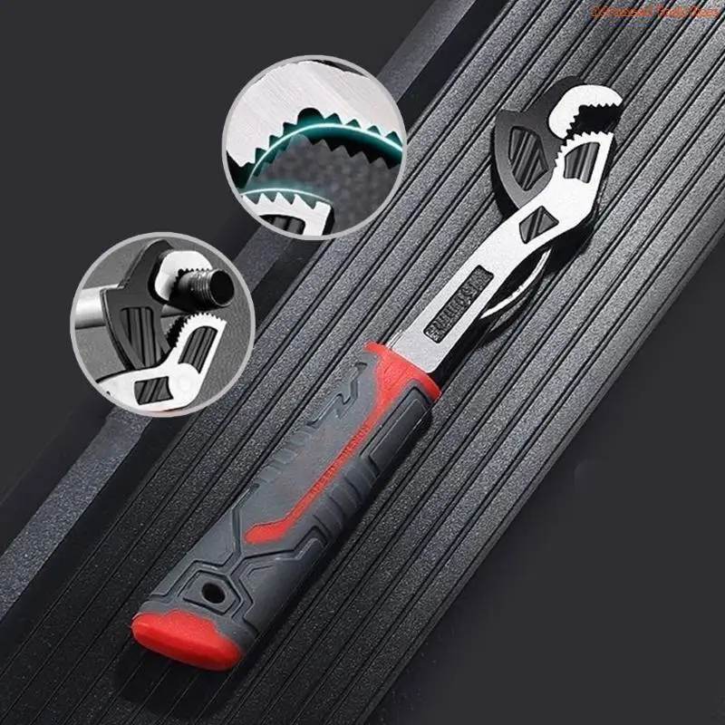 Locking Wrench Adjusting Pipe Wrench Pipe Vise Wrench Multifunctional Self-locking Wrench Pipe Wrench for Pipe W91B